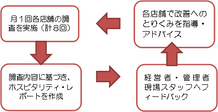 店舗調査,アドバイス,フィードバック,レポート 実施内容