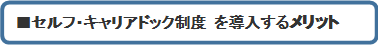 セルフ　キャリア　ドック制度を導入するメリット